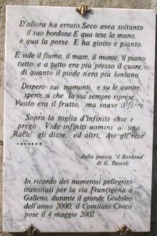 La poesia di Pascoli sui pellegrini della Via Francigena (24786 bytes)